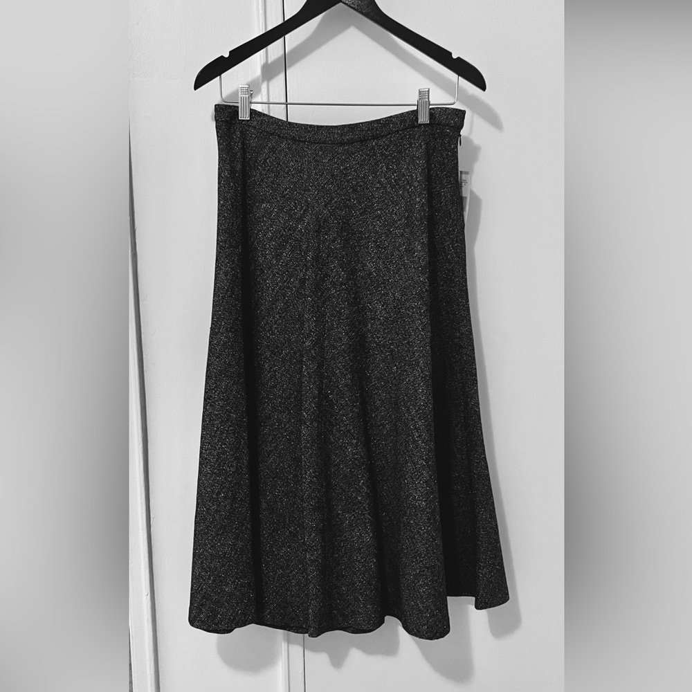 Jones New York, Black and White Tweed Midi Skirt, New with Tags